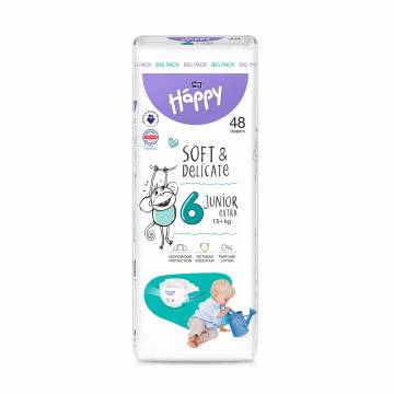 Подгузники Happy Bella Baby Junior Extra размер 6 (15+ кг), 48 шт Подгузники Happy Bella Baby Junior Extra размер 6 (15+ кг), 48 шт