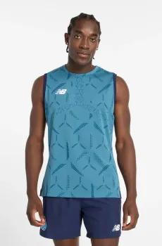 Мужская голубая тренировочная майка FCDK Синий S New Balance MV231338EUB