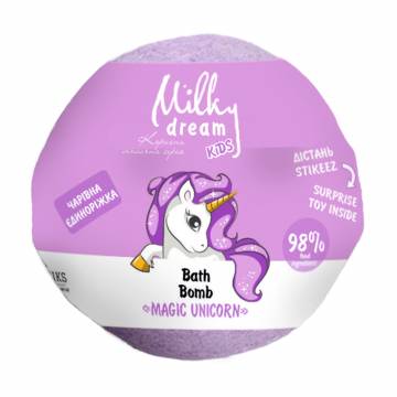 Детская бомба для ванн Milky Dream Kids Волшебная Единорожка, 100 г Детская бомба для ванн Milky Dream Kids Волшебная Единорожка, 100 г
