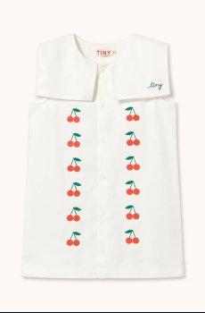 Хлопковое детское платье Tinycottons MINI CHERRIES TWILL DRESS