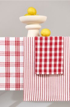 Серветки кухонні, 3 шт. - червоний