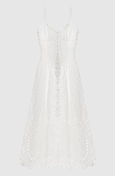Белое платье миди Solace с вышивкой