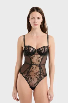 Женское черное боди MASCARADE Черный 75C Etam 6551249