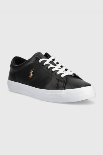 Кожаные кроссовки Polo Ralph Lauren Longwood цвет чёрный 816884372001 Кожаные кроссовки Polo Ralph Lauren Longwood цвет чёрный 816884372001