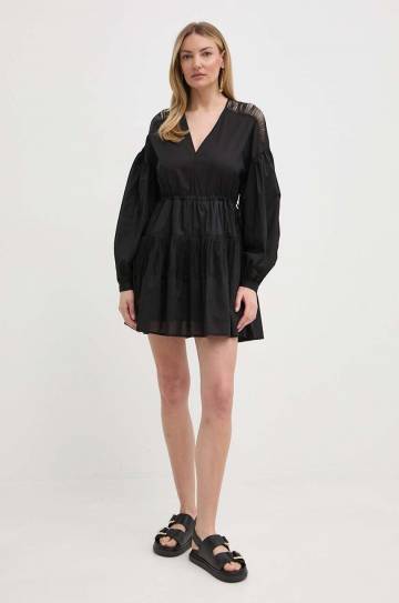 Хлопковое платье Pinko цвет чёрный mini oversize 103741 A1XN Хлопковое платье Pinko цвет чёрный mini oversize 103741 A1XN