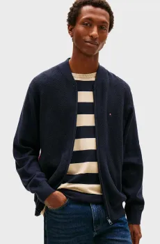 Мужской темно-синий кардиган TEXTURED Синий M Tommy Hilfiger MW0MW41543