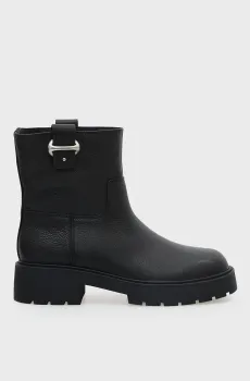 Женские черные кожаные полусапоги CHUNKY ANKLE Черный 40 Calvin Klein HW0HW03202