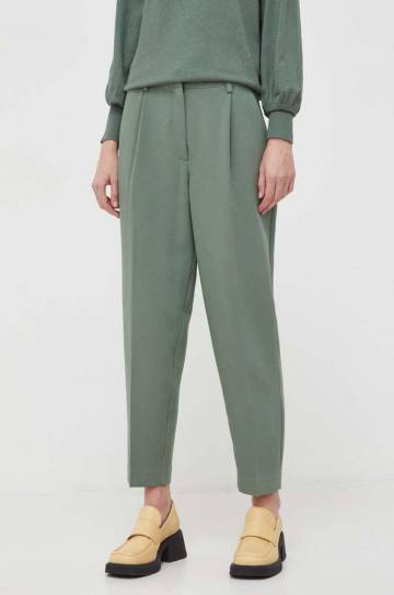 Брюки Bruuns Bazaar CindySus Dagny pants женские цвет зелёный облегающие высокая посадка BBW2393 Брюки Bruuns Bazaar CindySus Dagny pants женские цвет зелёный облегающие высокая посадка BBW2393