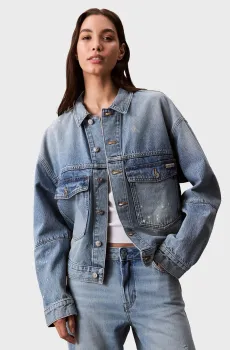 Женская голубая джинсовая куртка RAINY BLUE Голубой M Calvin Klein Jeans LV047C730G