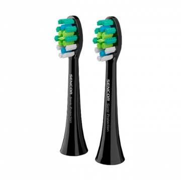 Сменные насадки для электрической зубной щетки Sencor Toothbrush Heads SOX 102 черные, 2 шт Сменные насадки для электрической зубной щетки Sencor Toothbrush Heads SOX 102 черные, 2 шт