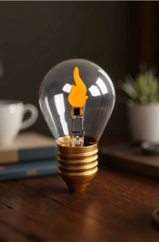 Декоративна LED-лампа у формі лампочки Едісона - жовтий