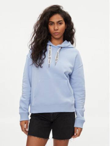 Tommy Jeans Світшот Logo Drawcord DW0DW17794 Блакитний Boxy Fit Tommy Jeans Світшот Logo Drawcord DW0DW17794 Блакитний Boxy Fit