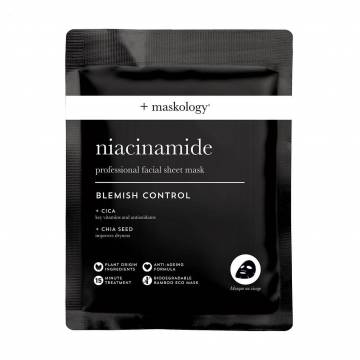 Тканевая маска для лица Hive +Maskology Niacinamide Blemish Control Professional Facial Sheet Mask с ниацинамидом, 22 мл Тканевая маска для лица Hive +Maskology Niacinamide Blemish Control Professional Facial Sheet Mask с ниацинамидом, 22 мл