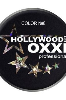 Уценка! Глитерный гель для маникюра Oxxi Professional Hollywood 8 Серебристо-золотистый голографический микс, 5 г