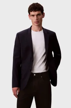 Мужской темно-синий шерстяной пиджак Синий 48 Calvin Klein LV14LD903G