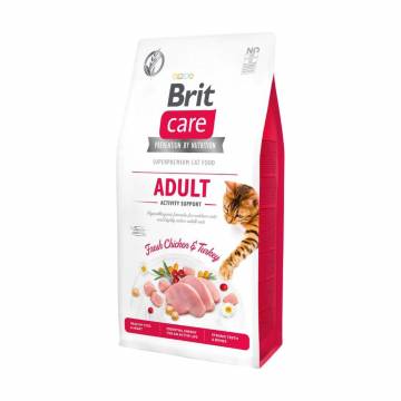 Сухой корм для взрослых кошек Brit Care Adult Activity Support со свежей курицей и индейкой, 2 кг, 7 кг Сухой корм для взрослых кошек Brit Care Adult Activity Support со свежей курицей и индейкой, 2 кг, 7 кг