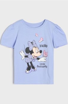 Бавовняна футболка з принтом Minnie Mouse - блакитний