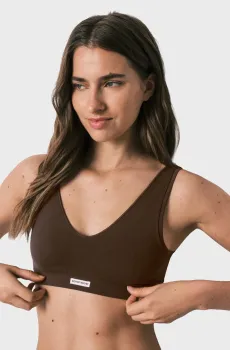 Женский темно-коричневый топ Коричневый XL womensecret 5104058