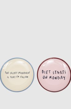 Набор фарфоровых тарелок MAGIA с надписями