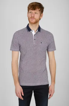 Мужское белое поло с узором Белый L Pierre Cardin PC.-C5 20944.2072