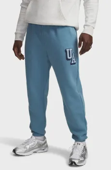 Мужские голубые спортивные брюки UA Icon Flc Graphic Jgr Голубой L Under Armour 6003934-418
