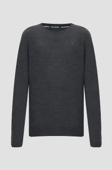 Мужской темно-серый шерстяной джемпер Серый XXL Karl Lagerfeld 544399.655000;971