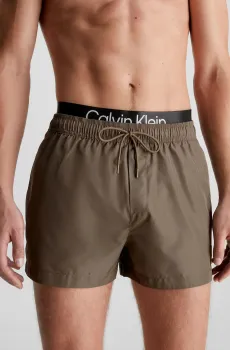 Мужские оливковые плавательные шорты MEDIUM DRAWSTRING Оливковый S Calvin Klein KM0KM00920