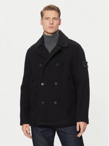 Stone Island Вовняне пальто 8115441F5 Чорний Regular Fit Stone Island Вовняне пальто 8115441F5 Чорний Regular Fit