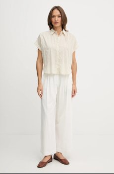 Рубашка с примесью льна United Colors of Benetton