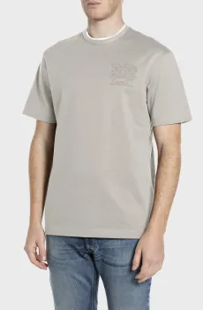 Мужская бежевая футболка Бежевый XL Replay M3428 .000.23804