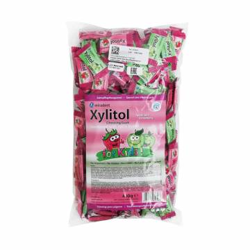 Детская жевательная резинка Miradent Xylitol Chewing Gum For Kids Ассорти, клубника и яблоко, 200 шт Детская жевательная резинка Miradent Xylitol Chewing Gum For Kids Ассорти, клубника и яблоко, 200 шт