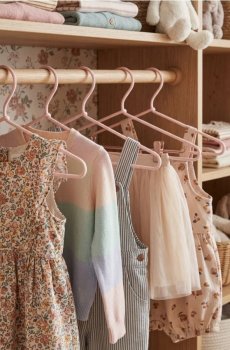 Вішалки 5 шт - пастельний рожевий