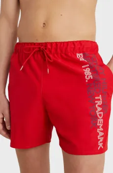 Мужские красные плавательные шорты Красный S Tommy Hilfiger UM0UM02742