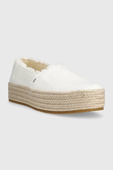 Эспадрильи Toms Valencia цвет белый на платформе 10019820 Эспадрильи Toms Valencia цвет белый на платформе 10019820
