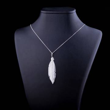 Серебряное колье "Перо" 18569 Серебряное колье "Перо" 18569