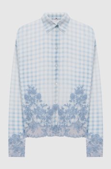 Блуза из шелка в клетку