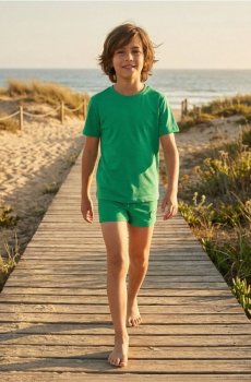 Плавальні шорти з нашивкою - зелений