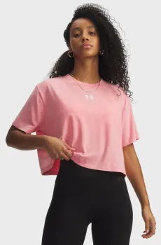 Женская розовая футболка UA Rival Boxy Tee Wash Розовый M Under Armour 6011065-600
