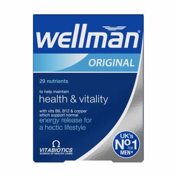 Витаминно-минеральный комплекс для мужчин Vitabiotics Wellman Original, 30 таблеток Витаминно-минеральный комплекс для мужчин Vitabiotics Wellman Original, 30 таблеток