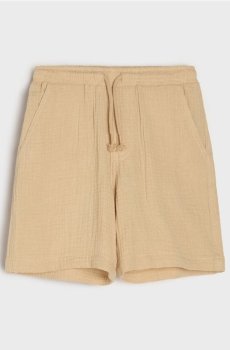 Вільні муслінові шорти з кишенями - бежевий
