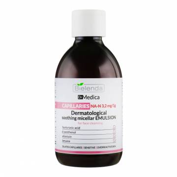 Дерматологическая эмульсия для лица Bielenda Dr Medica Capillaries уменьшающая покраснения, гипоаллергенная, 250 мл Дерматологическая эмульсия для лица Bielenda Dr Medica Capillaries уменьшающая покраснения, гипоаллергенная, 250 мл