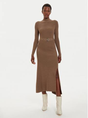 KARL LAGERFELD Трикотажна сукня 246W1321 Коричневий Slim Fit KARL LAGERFELD Трикотажна сукня 246W1321 Коричневий Slim Fit
