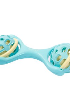 Игрушка-погремушка Lindo Б 332 Гантеля, синяя, от 6 месяцев