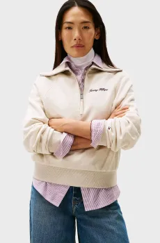 Женская бежевая спортивная кофта CLASSIC Бежевый L Tommy Hilfiger WW0WW46632