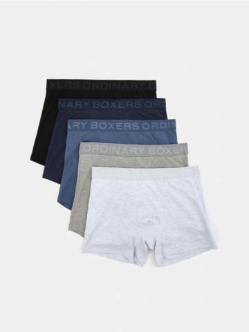 Боксери, 5 пар - темно-синій