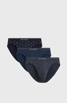 Мужские брифы (3 шт) Разноцветный 3XL Atlantic 3MP-222