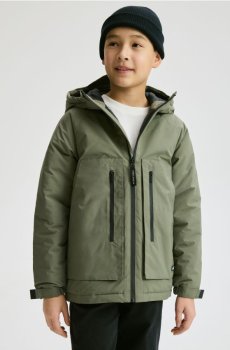 Reserved - Утеплена куртка з каптуром - зелений - 772HF-87X