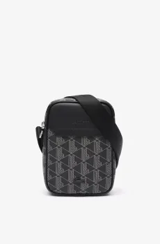 Черная сумка через плечо Monogram Черный ONESIZE Lacoste NH4410LXH45