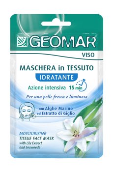 Маска тканевая для лица Geomar Face интенсивного действия с Морскими водорослями и экстрактом Лилии, 22 мл