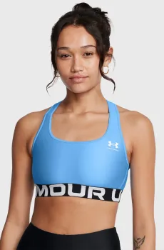 Женский голубой топ UA HG Authentics Mid Branded Голубой XL Under Armour 1383544-465